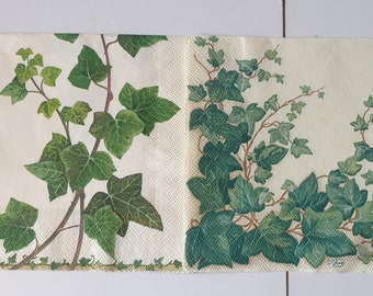 RESERVE Sauvage: 10 Paper Napkins, Ivy for scrapbooking, collage