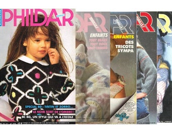 Magazines de tricots Phildar pour enfants - Eté ou Hiver
