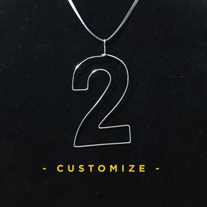 CUSTOMIZABLE - wire formed number - one digit