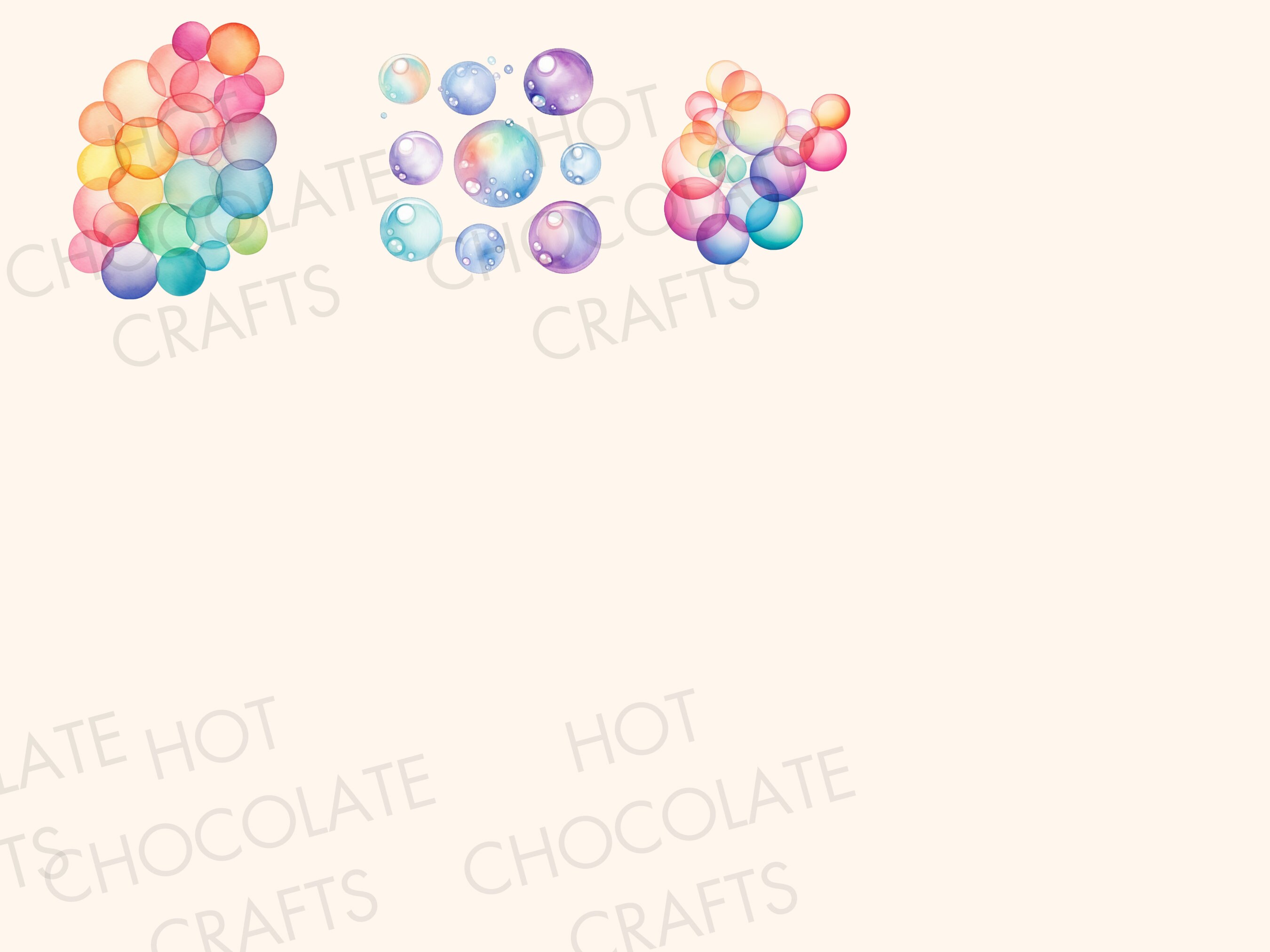 15 Iridescent Bubbles Watercolor Clipart Sublimation Bundle PNG ...