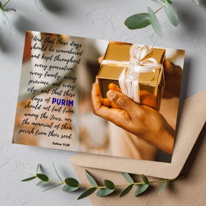 Purim Greeting Card, Holy Days, Purim Gift