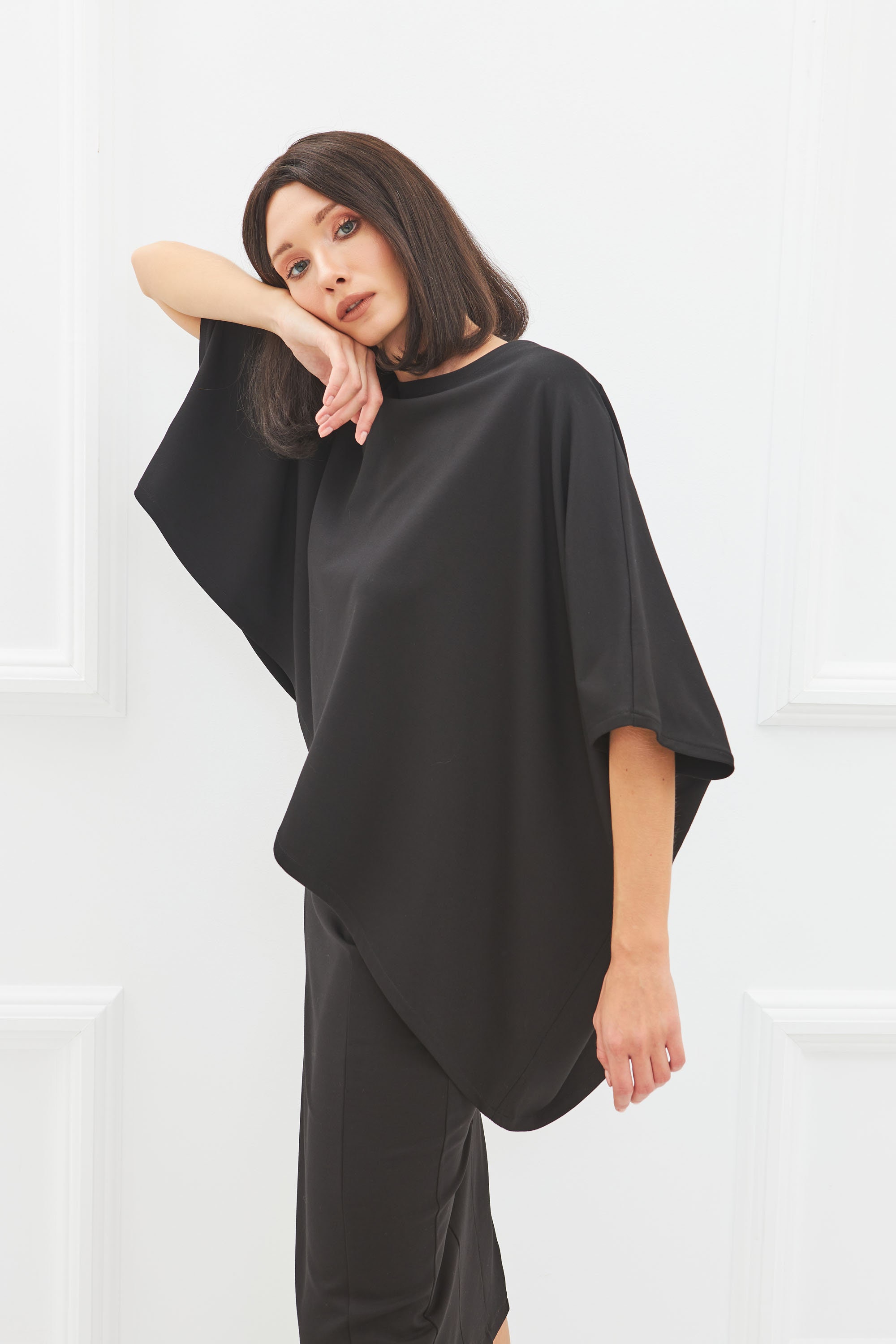 Cape Blouse Asymmetric Loose Blouse Feminine Cape Style - Etsy UK