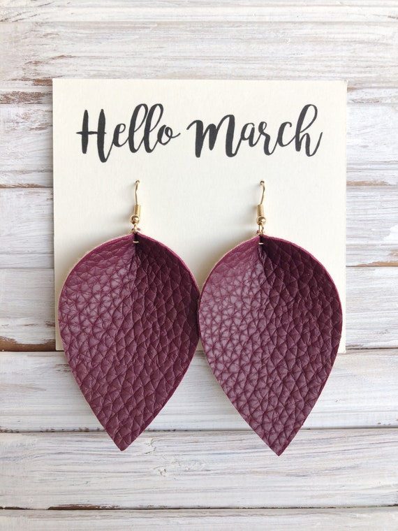 Mohini Unique Earrings – Wine Color - IJ Jewels