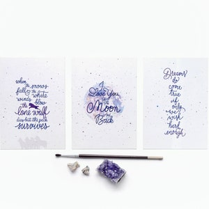 Lot de 3 Cartes postales citations inspirantes et motivantes