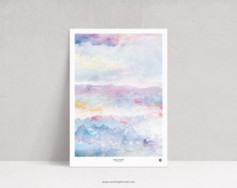 A4/A3 Abstract Blue Purple Red Yellow Poster | Numbered Limited Edition | Colorful & Contemporary Wall Art | Modern Home Decor