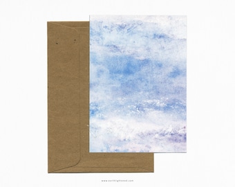 A6 Blue Abstract Landscape Postcard | Minimalist Nature Art | Unique Artistic Card | Original Gift & Contemporary Design