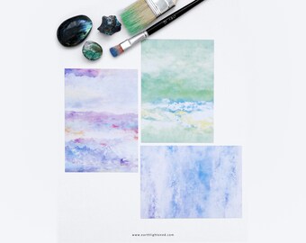 Set of 3 Watercolor Landscape Postcards