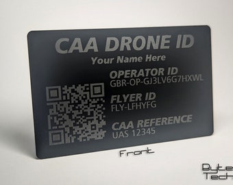 Metal Drone Pilot ID Card