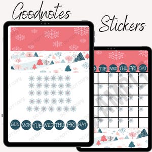 Winter Theme Planner Stickers- GOODNOTES ONLY
