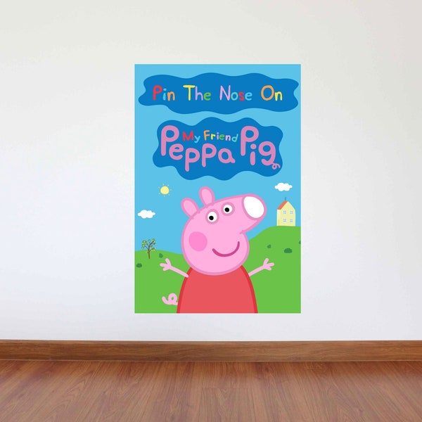 Peppa Pig Pin the Nose on Peppa Pig Game Digital Download