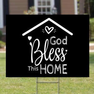 God Bless This Home| Inspirational Signs|Christian Yard Signs|Yard Signs| Garden Decor|Jesus Signs|Welcome Sign|Religious Signs