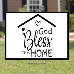 God Bless This Home|Inspirational Signs|Yard Signs|Christian Yard Decor|Garden Decor|Christian Gift|Jesus Signs|Welcome Sign