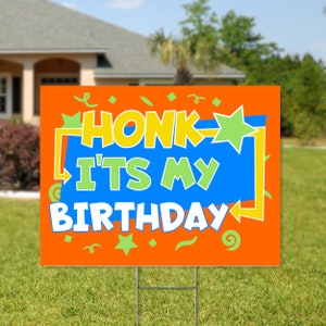 Honk Birthday Sign, Birthday Quarantine Sign, Happy Birthday Sign, Birthday Yard Decorations, Yard Sign, Birthday Decorations