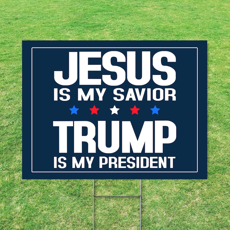 Trump Flag 3x5 "Jesus Is My Savior Trump Is My President" 3x5 Foot Flag - 100D Polyester - TRADEWINDS Jesus 2024 - Foto 9