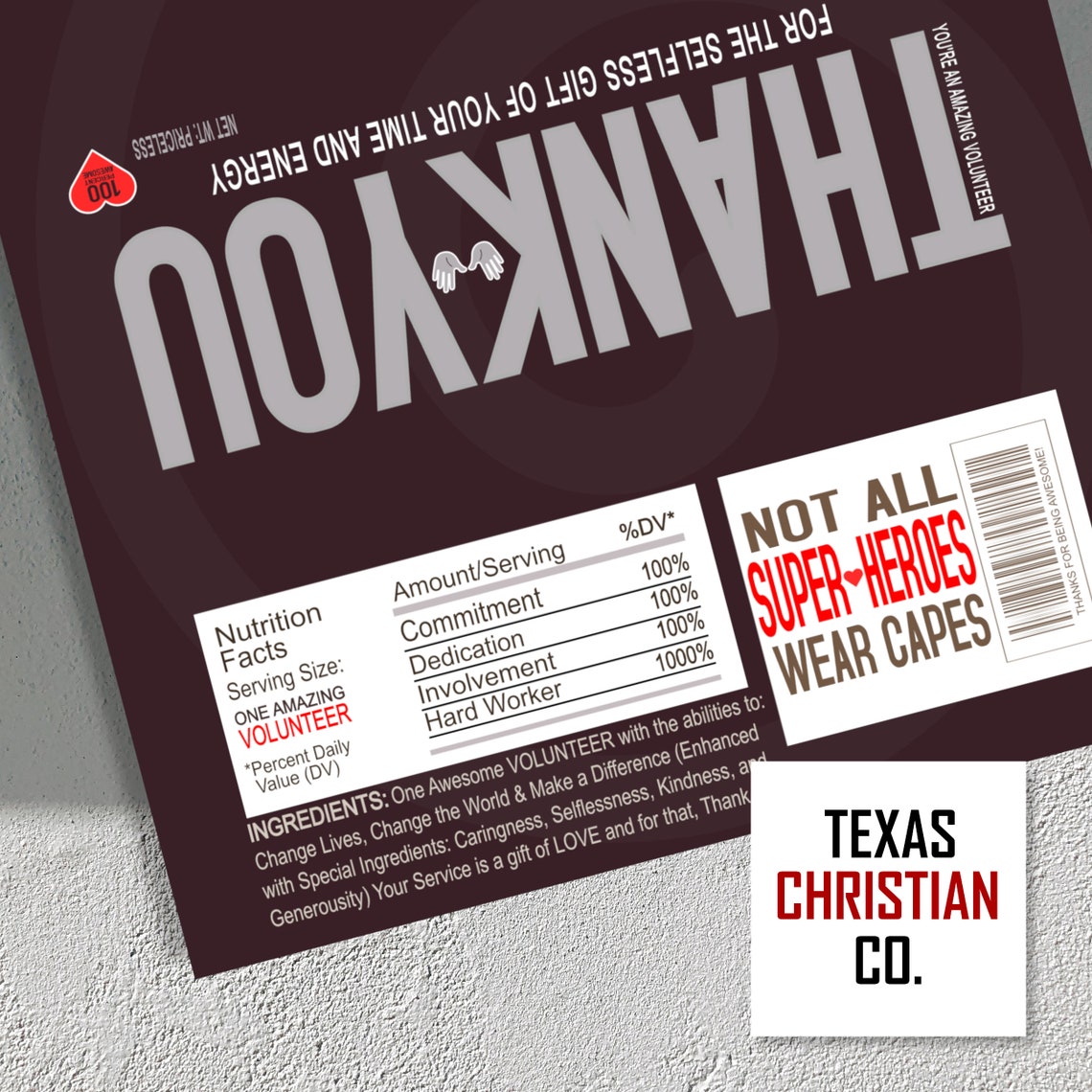 VOLUNTEER APPRECIATION GIFT – Printable Candy Bar Wrappers Instant ...