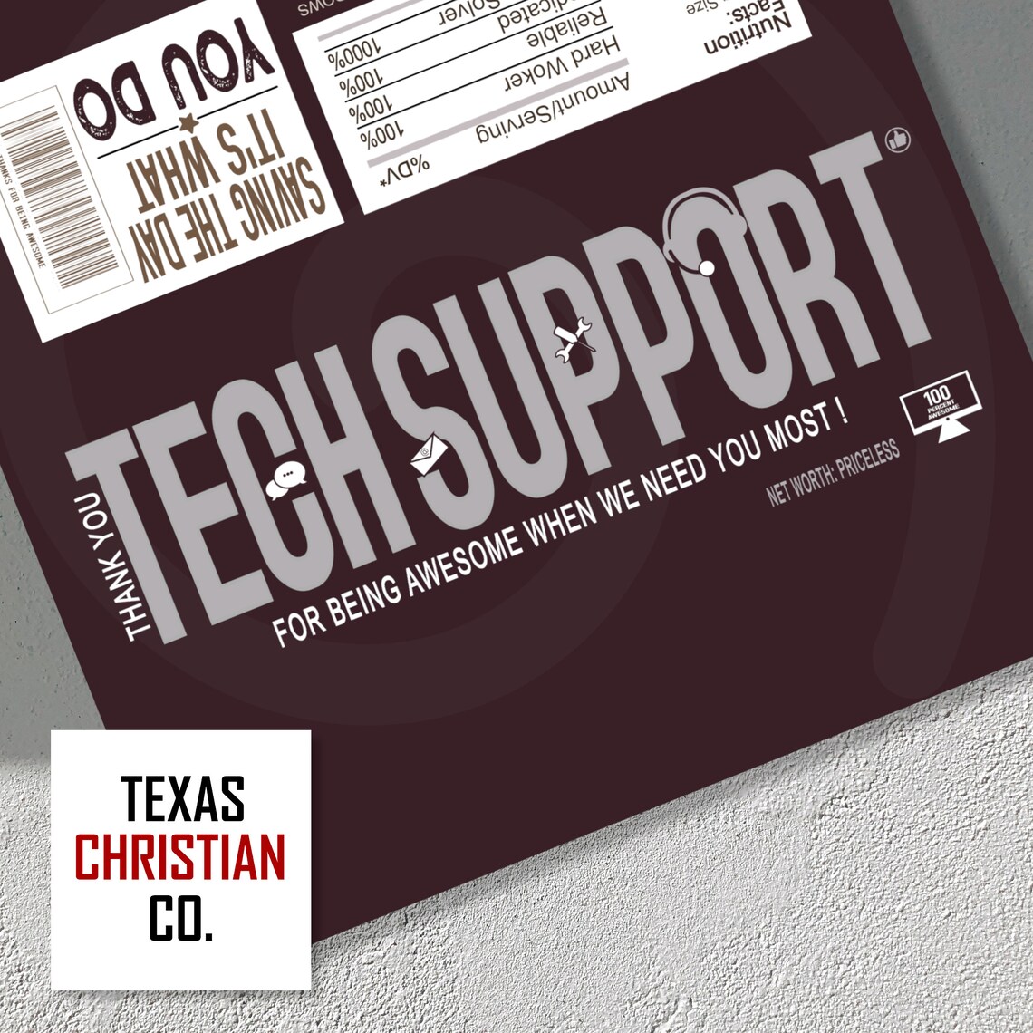 Tech Support Gift Ideas Printable Tech Support Candy Bar Etsy