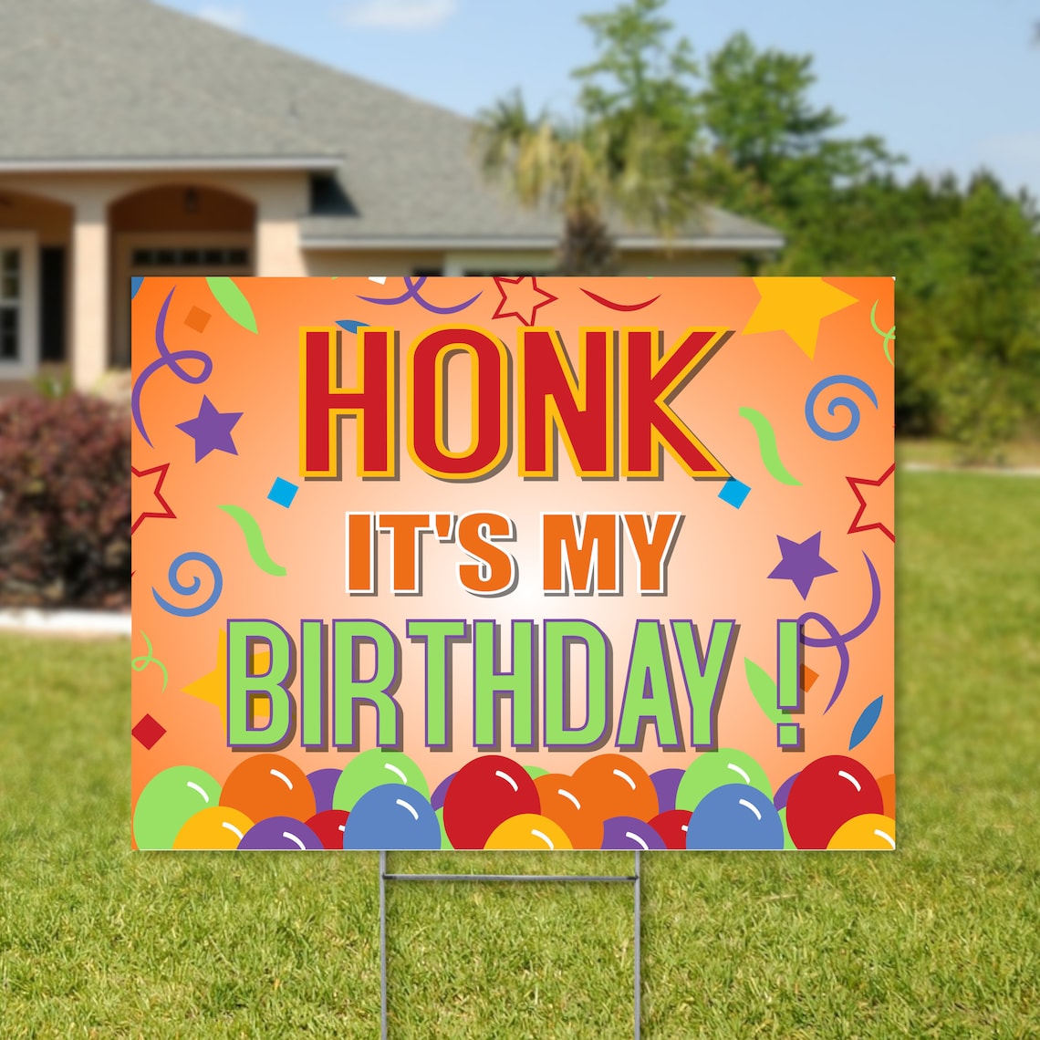 Birthday Yard Sign Honk for the Birthday Boy / Girl Etsy