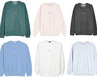 Sweatshirt Topman Jumper | Tokyo or Portland Writing | Yellow / Mustard / Beige