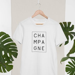 Champagne - T-Shirt, Wine T-shirt, Gift for Him or Her, Men Women&#39;s  Shirt, Vacation Tee, Graphic Shirt, Fun Tee