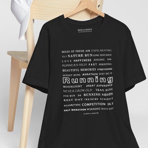 Running Short Sleeve Tee, Fun Jogging Shirt, Marathon Runner Gifts, Unisex Jersey
