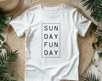 Sunday Funday T-shirt - Rolig helgtröja för män och kvinnor, perfekt semesterpresent