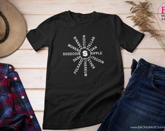 Crypto Currencies T-Shirt, Bitcoin Miner Tee, Ethereum Gift, Doge Coin Shirt