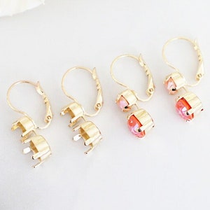 6mm (29ss) & 8.5mm (39ss) | Two Setting | Lever Earrings | Empty Cup Jewelry