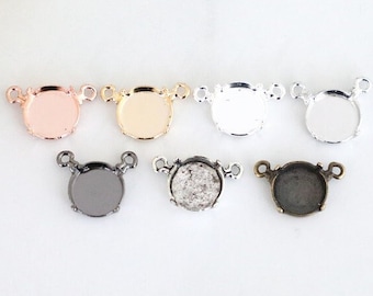12mm Round | Single Pendant Center Piece | Add Your Own Chain | One Piece | Empty Cup Jewelry