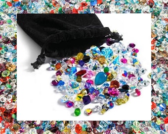 100 pieces Swarovski  stones lot  mixed 18pp- 15mm 1st Quality - Mixed Colors Shapes