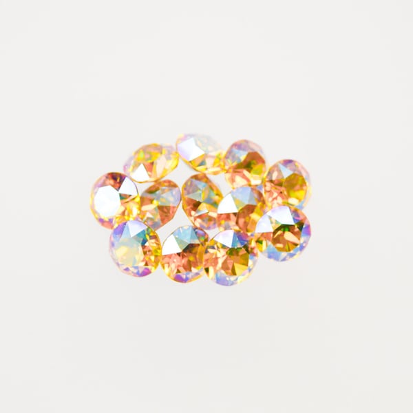 Light Topaz Shimmer 39ss 8mm Swarovski 1088 Chaton | Multiple Pack Sizes Available