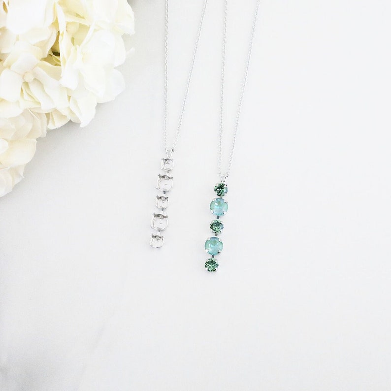 6mm (29ss) & 8.5mm (39ss) | Five Setting Alternating | Pendant on ...