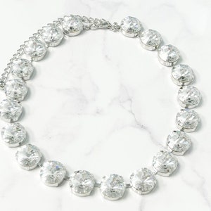 16MM Glamour Necklace Featuring Swarovski crystals hand set