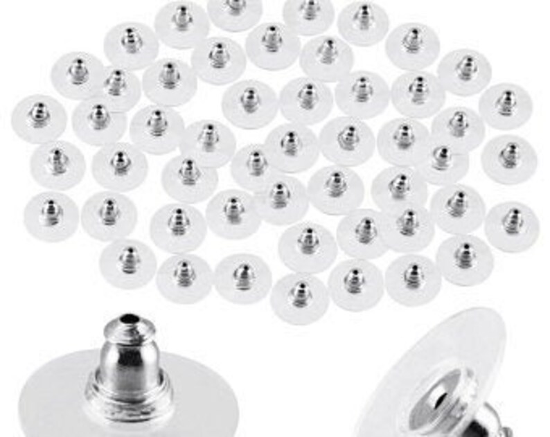 100 Pieces Bullet Earring Backs Plastic Back Disk Style Etsy