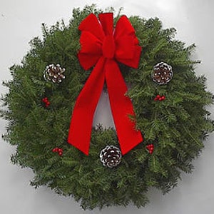 Fresh Balsam Christmas Wreaths     (Free Shipping)