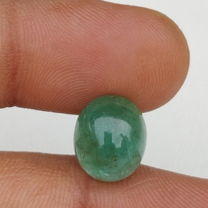Rare natural Oval  Emerald Cabochon,loose Emerald Gemstone Cabochon,Precious Stone, For Jewelery Making, 5.50 Cts 12x10x7 mm,