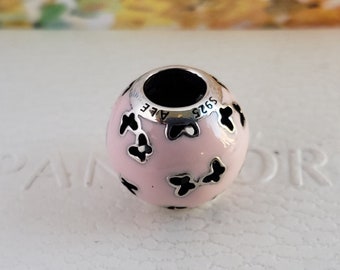 Authentic Pandora NEW  Pink Butterfly Openwork Enamel Charm S925 Beautiful Hot Pink Limited