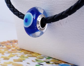 New Evil Eye Murano Charm for Pandora Bracelet