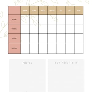 Daily Monthly To-Do list A3,A4,A5 Get organised now
