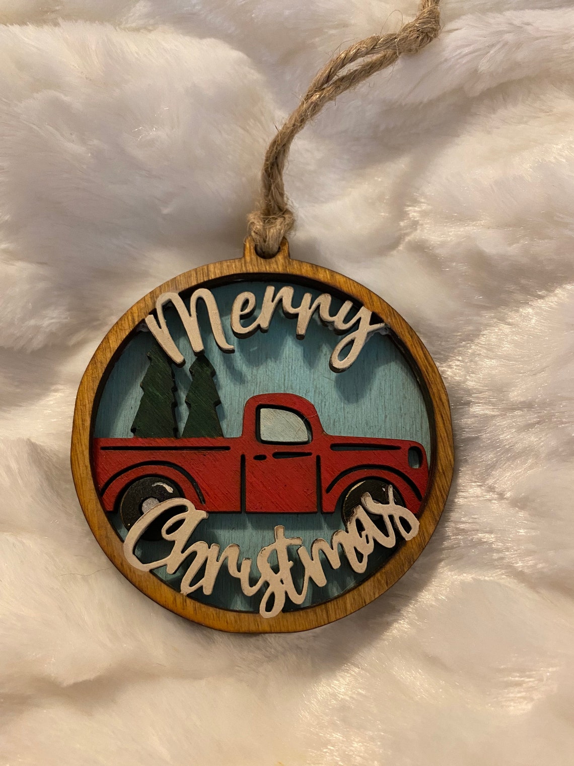 Red Truck Christmas Ornament 