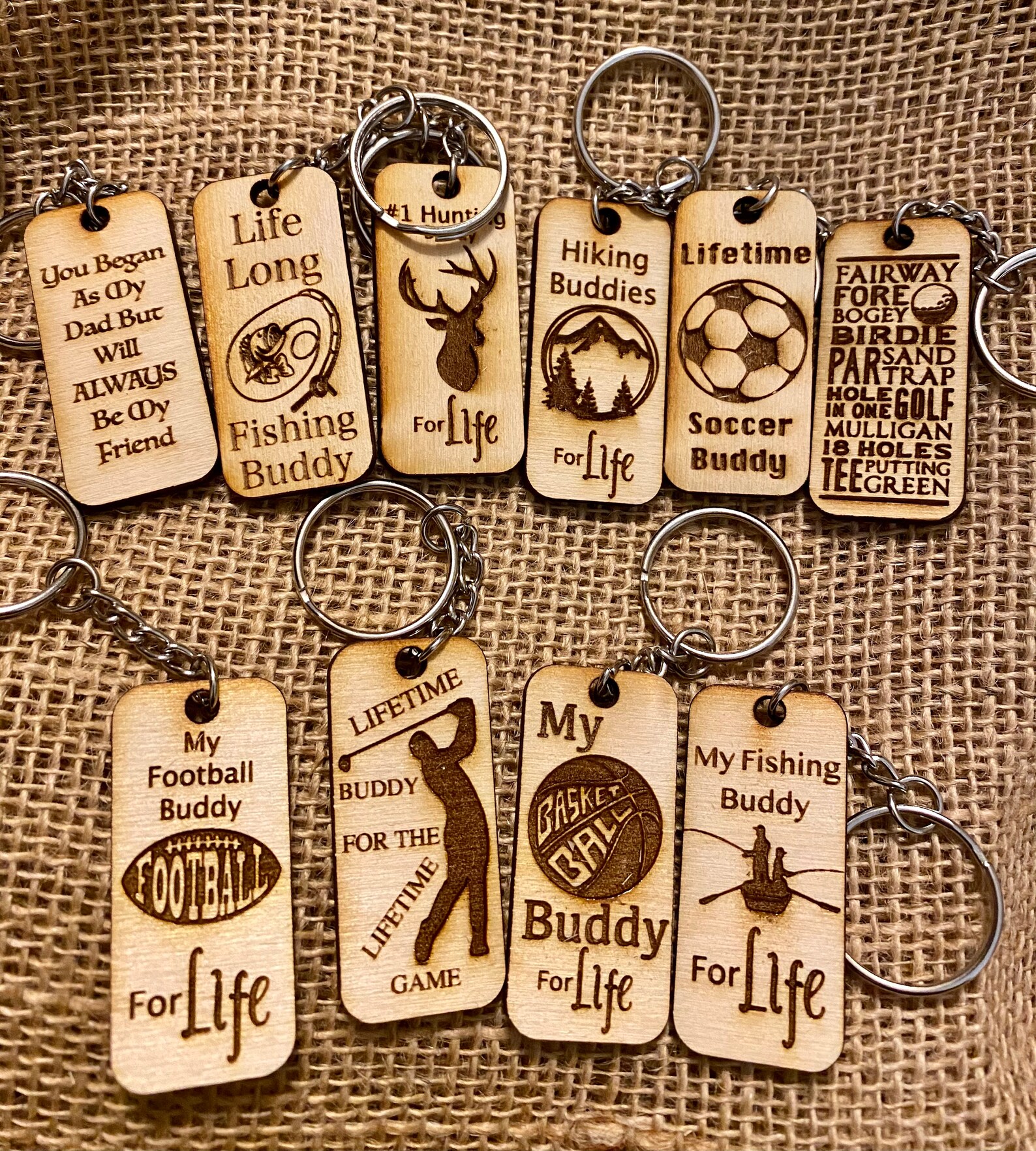 Fathers Day Keychain Set of 10 Ready Digital File Etsy