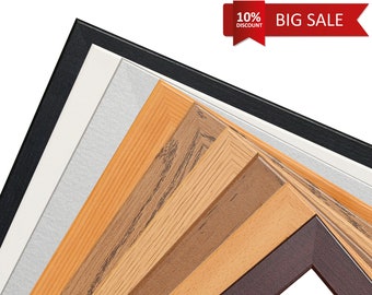 Photo Frame Poster Size Picture Frame Wooden Effect Oak Black Walnut White