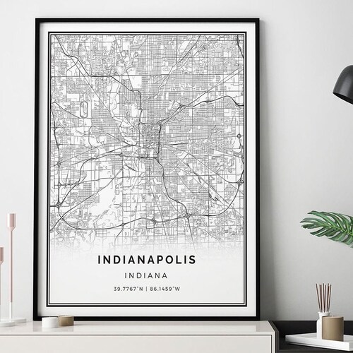 Memphis Map Print Minimalistic Wall Art Poster City Maps Etsy
