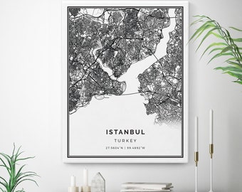 Ottoman 1800s Istanbul City Poster Art Wall Print Home Office Decoration Picture