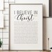 I Believe in Christ LDS Poster LDS Print LDS Wall Art | Etsy