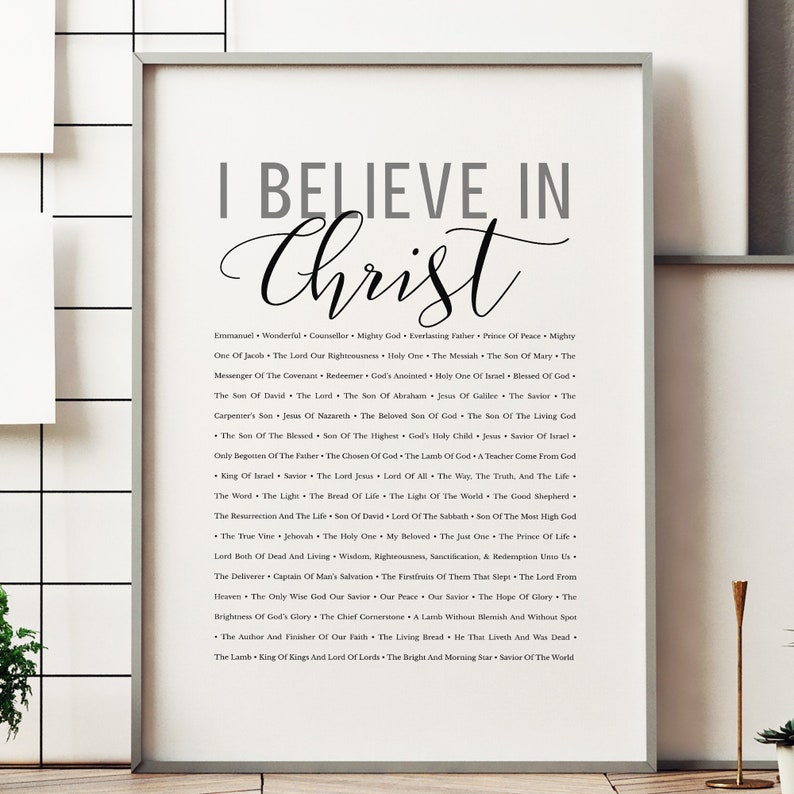 I Believe in Christ LDS Poster LDS Print LDS Wall Art Etsy