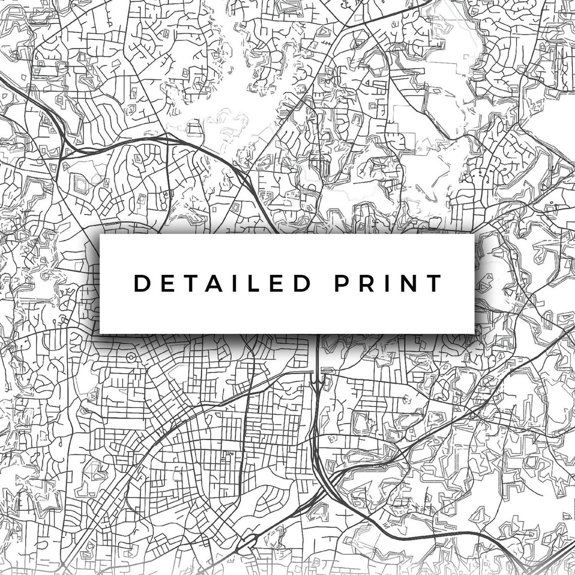 High Point Map Canvas Print City Maps Wall Art North Etsy