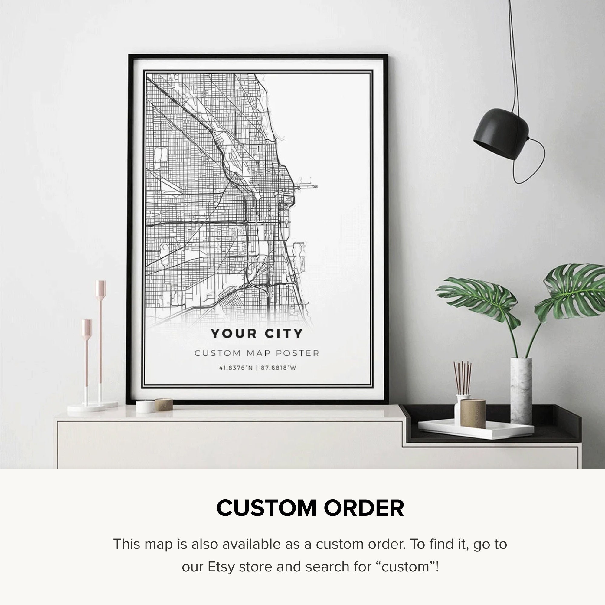 Toronto Map Print Minimalistic Wall Art Poster City Maps Etsy