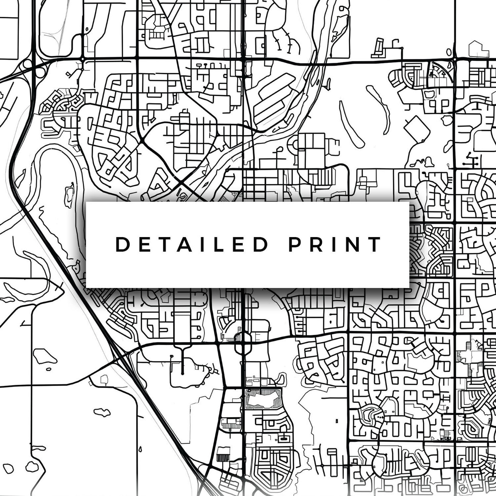 Red Deer Map Canvas Print City Maps Wall Art Alberta Gift Etsy