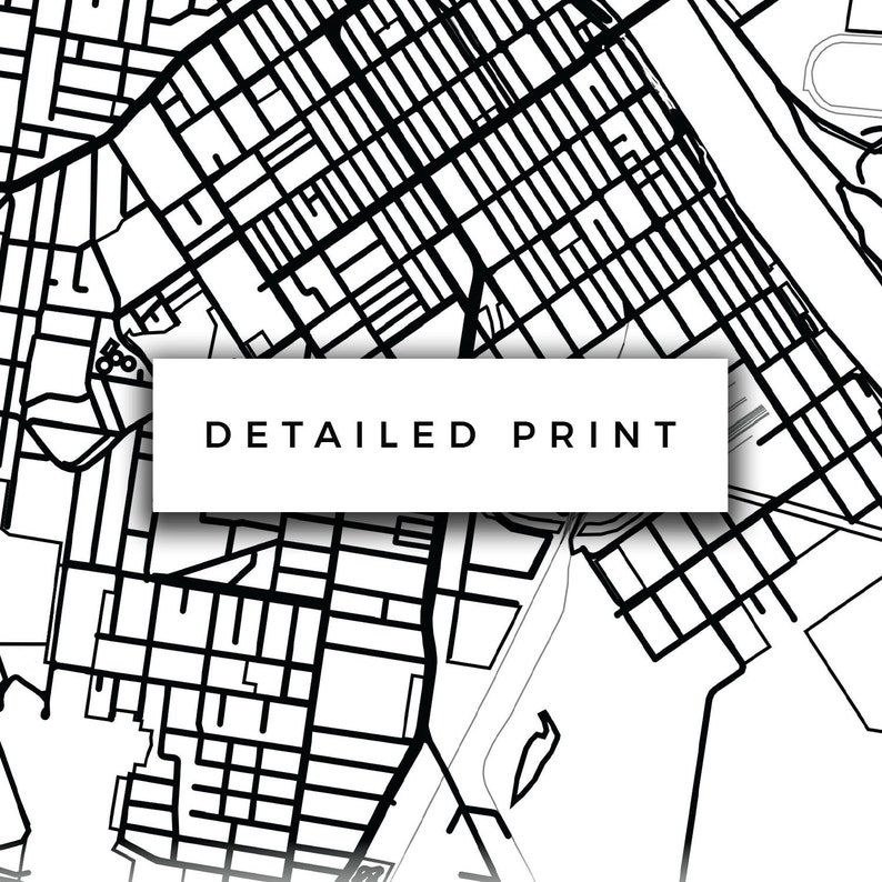 Rockhampton Map Canvas Print City Maps Wall Art Queensland Etsy