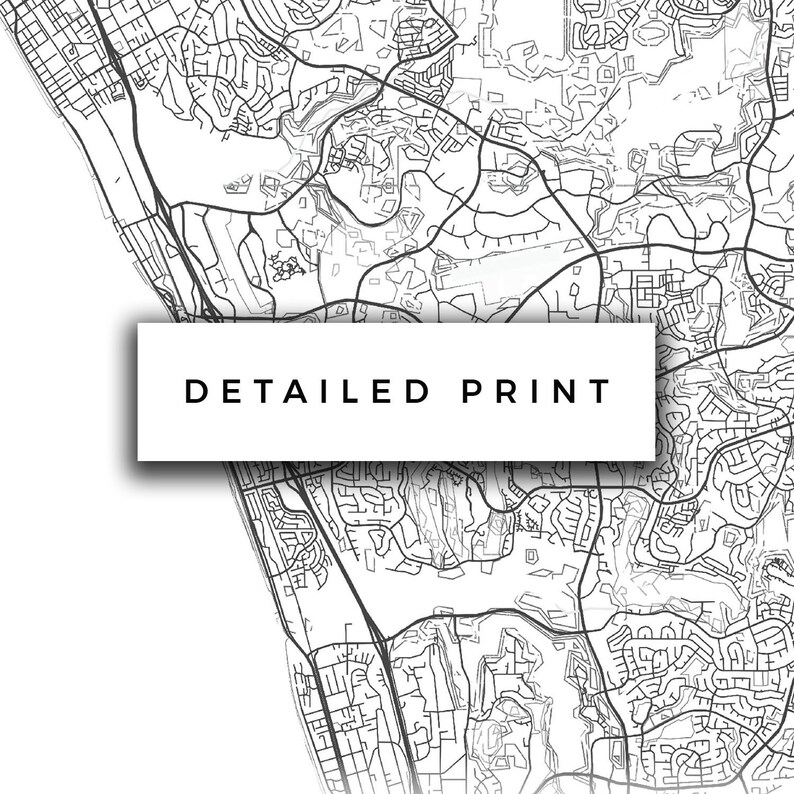 Carlsbad Map Canvas Print City Maps Wall Art California Gift Etsy